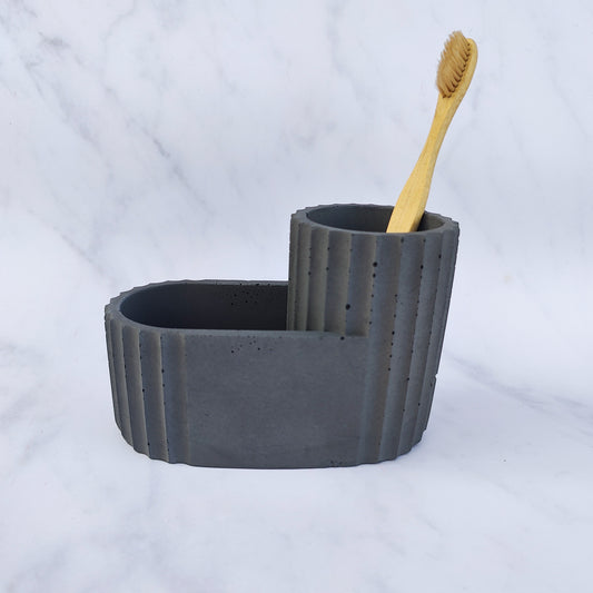 Dark Grey Jesmonite Bathroom Pot