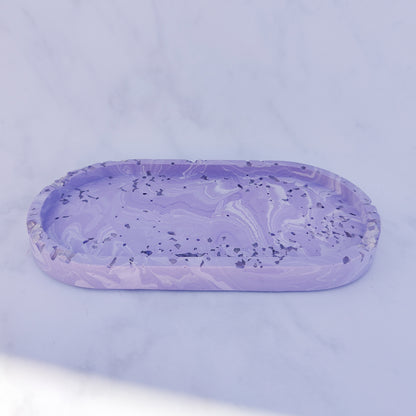 Lilac And Amethyst Jesmonite Trinket Tray
