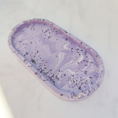 Lilac And Amethyst Jesmonite Trinket Tray
