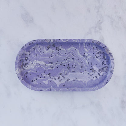 Lilac And Rose Quartz Jesmonite Trinket Tray