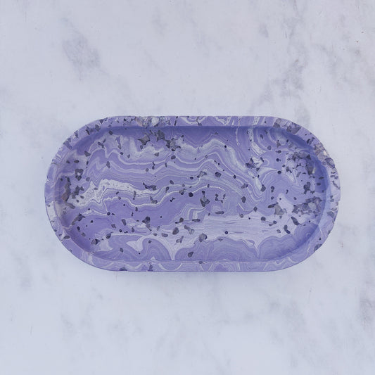Lilac And Rose Quartz Jesmonite Trinket Tray
