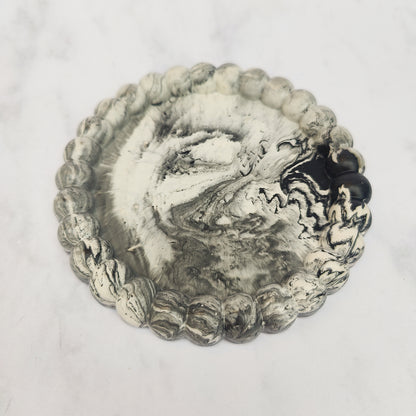 Grey Marble Pebble Jesmonite Tray