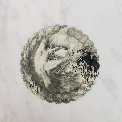 Grey Marble Pebble Jesmonite Tray