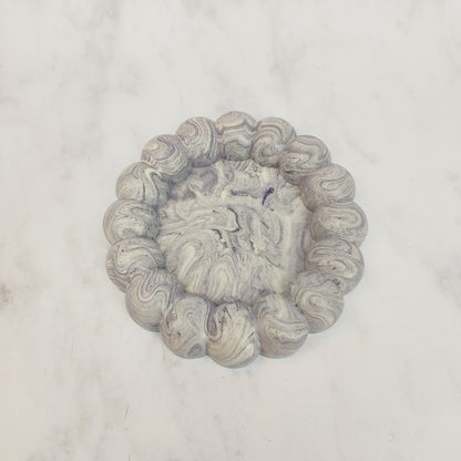 Lilac Marble Jesmonite Fat Bubble Tray