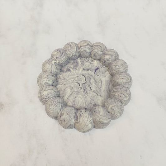 Lilac Marble Jesmonite Fat Bubble Tray