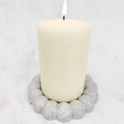 Lilac Marble Jesmonite Fat Bubble Tray