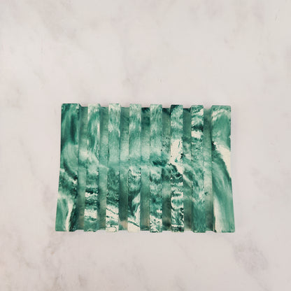 Forest Green Jesmonite Soap Dish