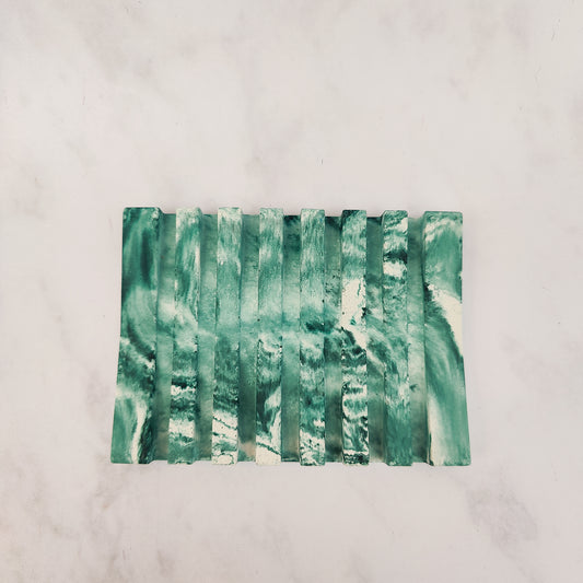 Forest Green Jesmonite Soap Dish