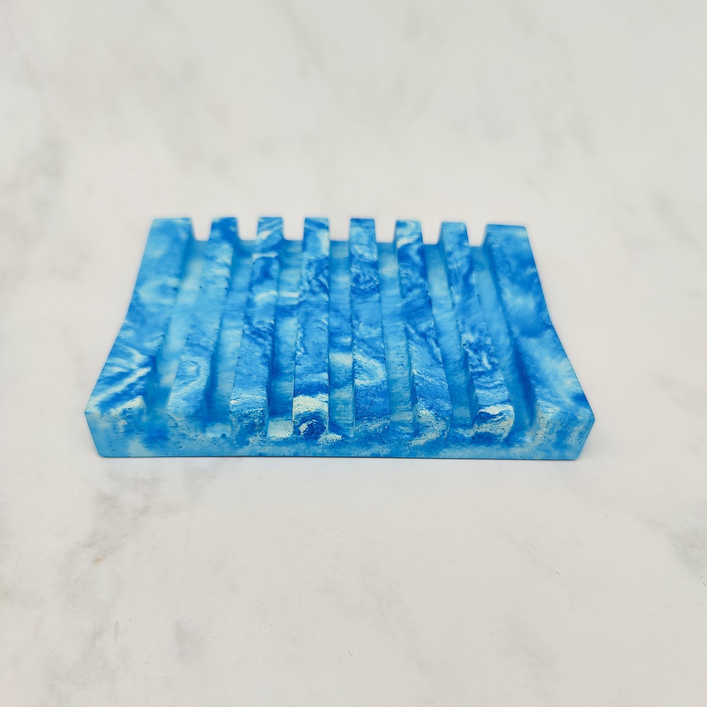 Blue Waves Jesmonite Soap Dish