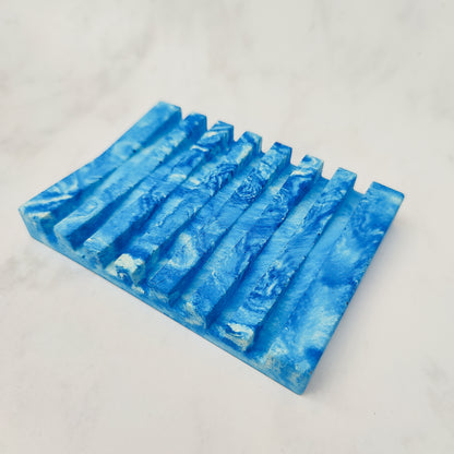 Blue Waves Jesmonite Soap Dish