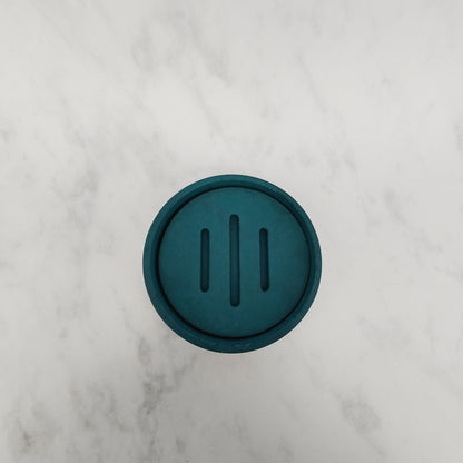 Teal Round Jesmonite Soap Dish