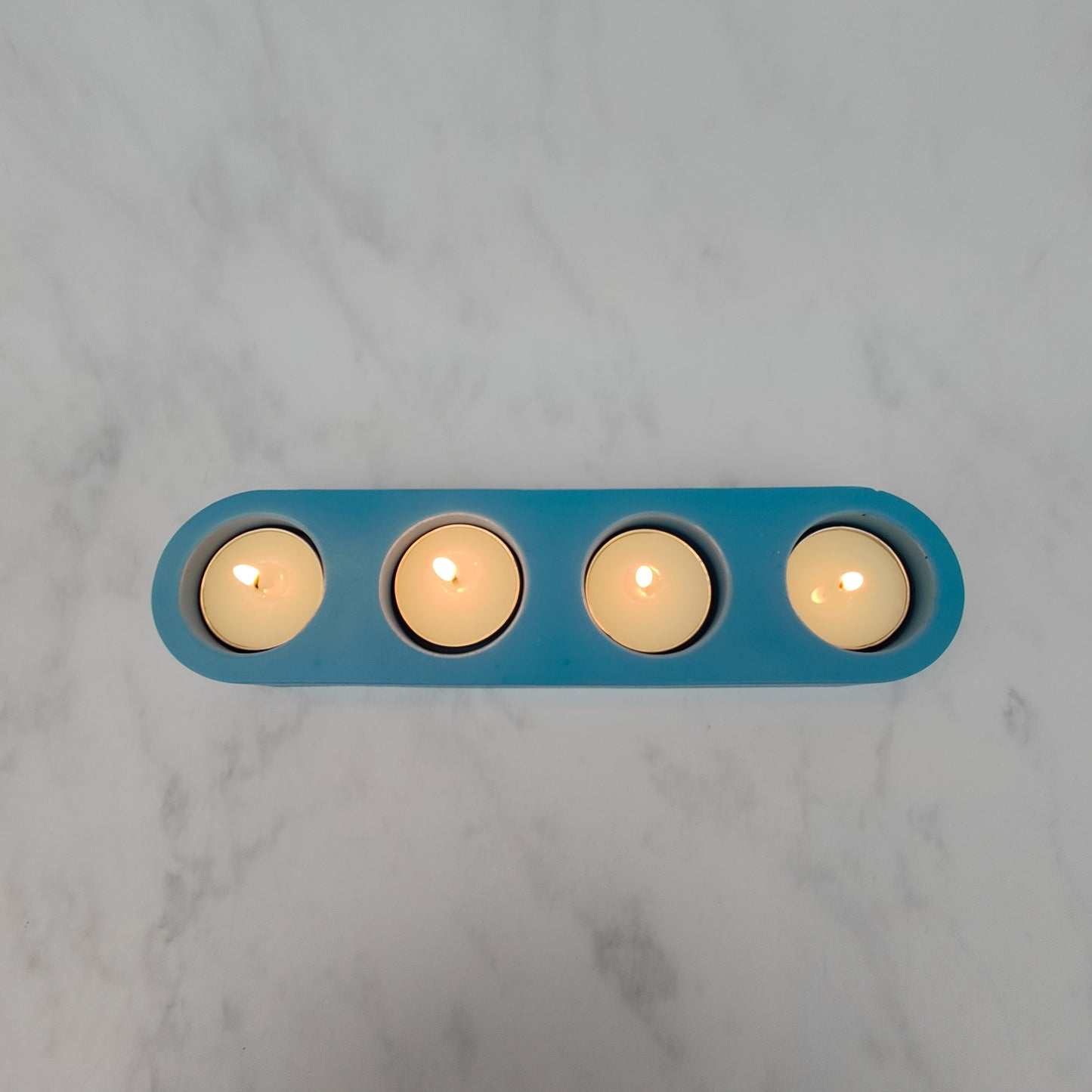 Sky Blue Jesmonite Tealight Holder