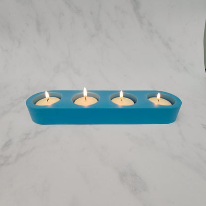 Sky Blue Jesmonite Tealight Holder