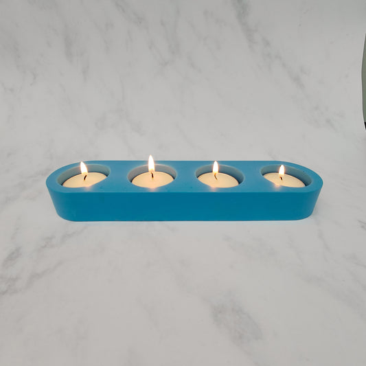 Sky Blue Jesmonite Tealight Holder