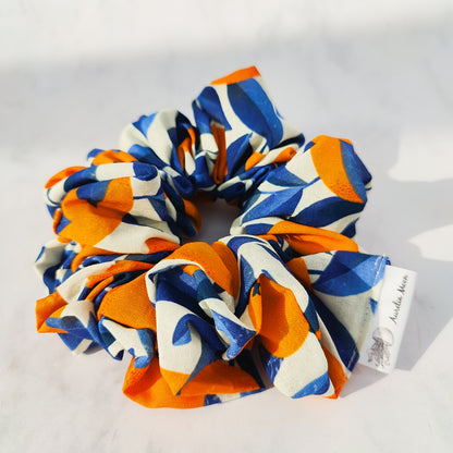 Handmade Oranges Printed Scrunchie Hair Tie Large