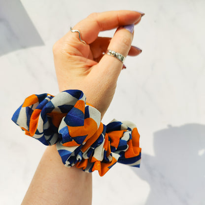 Handmade Oranges Printed Scrunchie Hair Tie Large