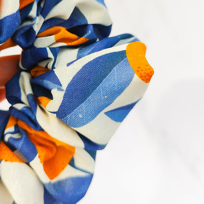 Handmade Oranges Printed Scrunchie Hair Tie Large