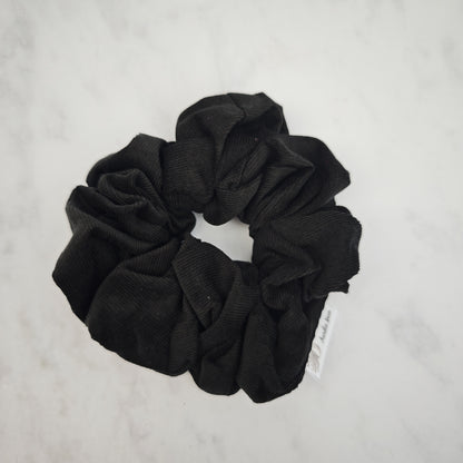 Black Corduroy Scrunchie Large
