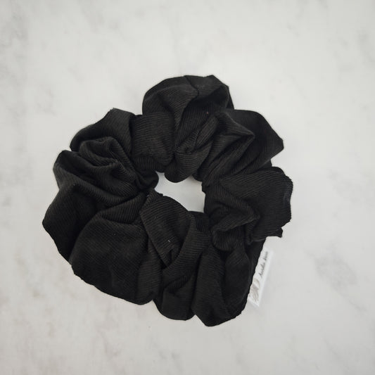 Black Corduroy Scrunchie Large