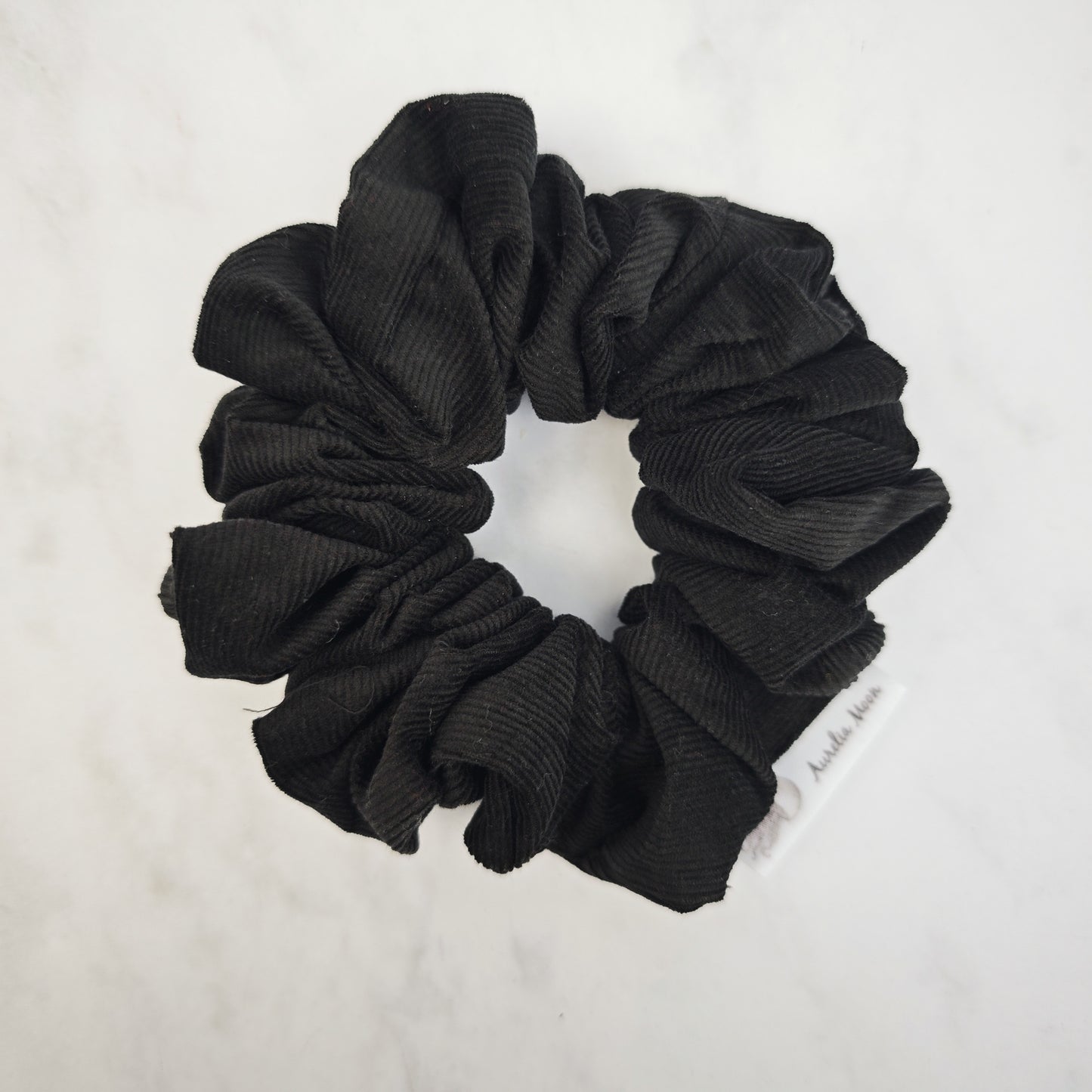 Black Corduroy Scrunchie Regular