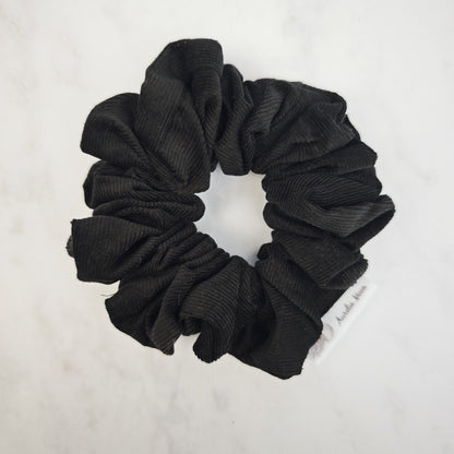 Black Corduroy Scrunchie Regular