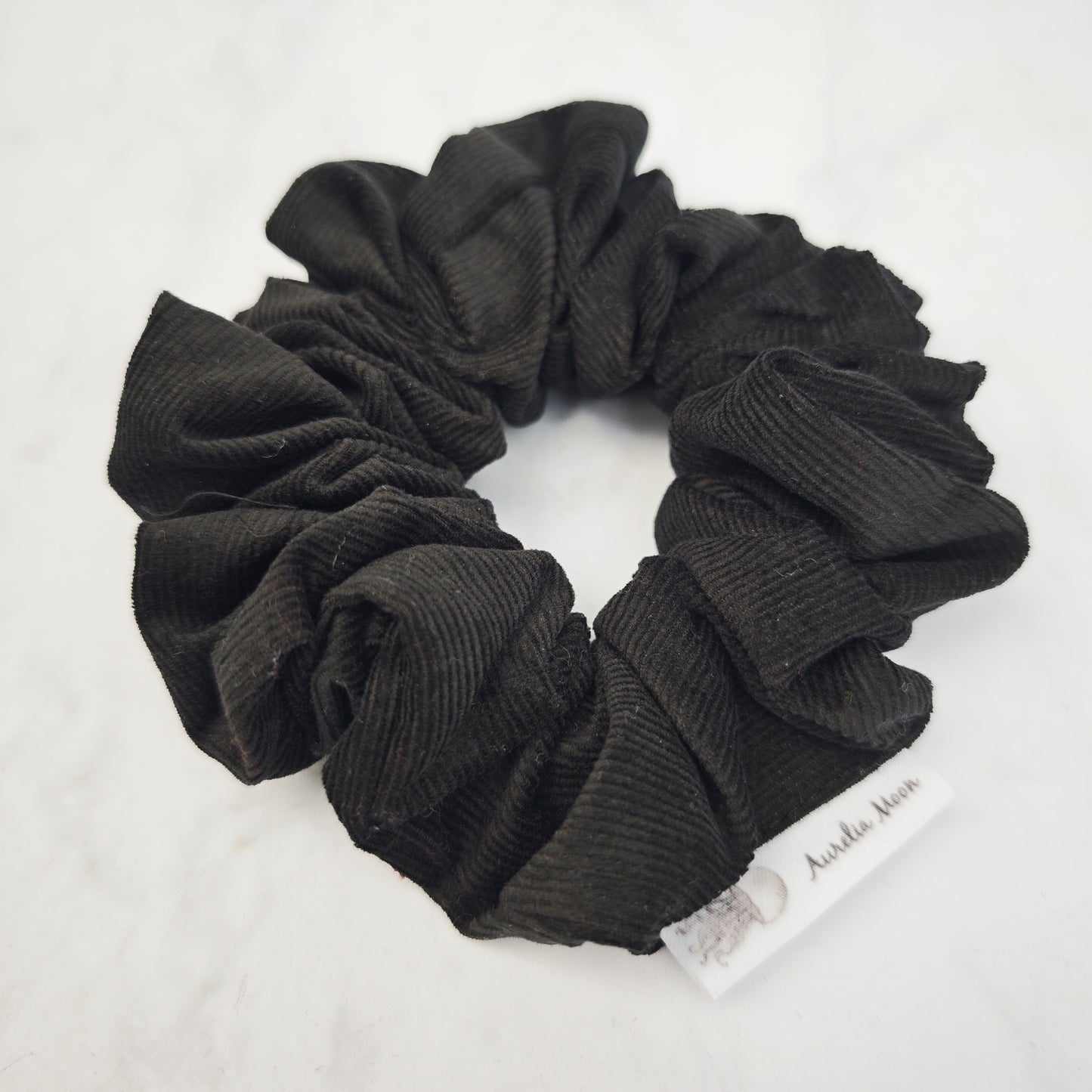 Black Corduroy Scrunchie Regular