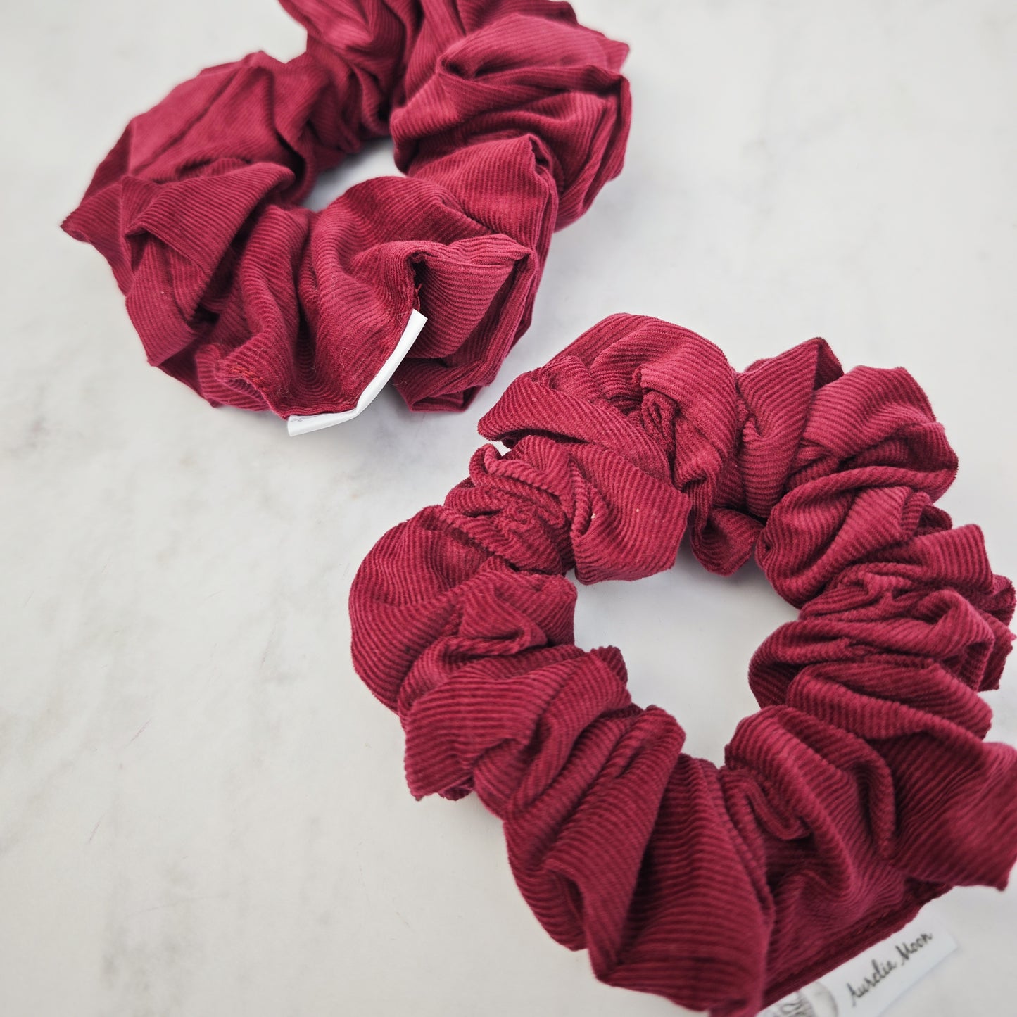 Wine Red Corduroy Hair Scrunchie Regular