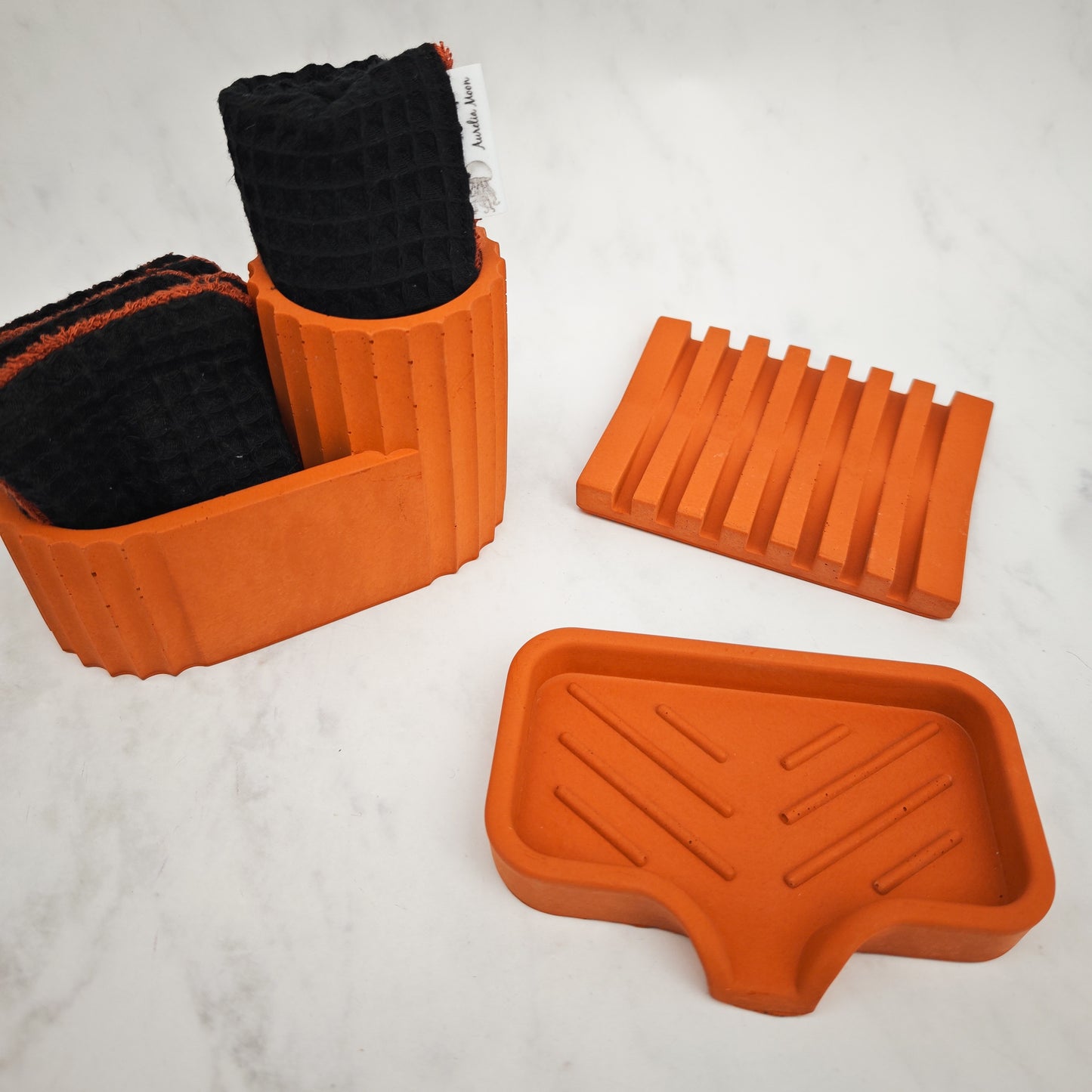 Pumpkin Orange Jesmonite Soap Dish