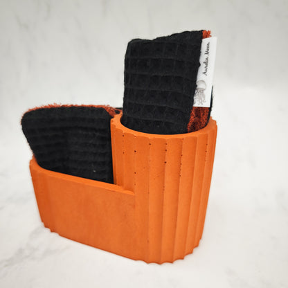 Pumpkin Orange Jesmonite Bathroom Pot