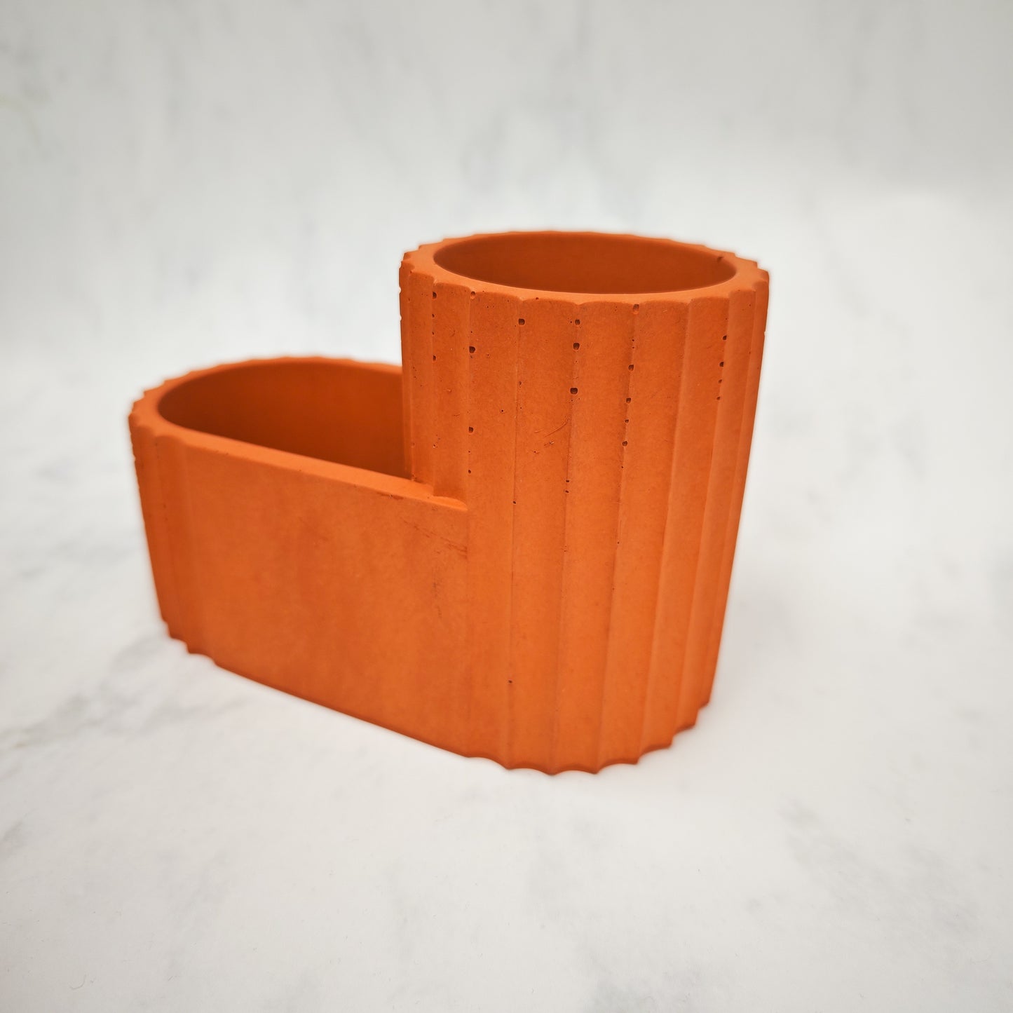 Pumpkin Orange Jesmonite Bathroom Pot