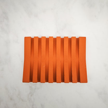 Pumpkin Orange Jesmonite Soap Dish