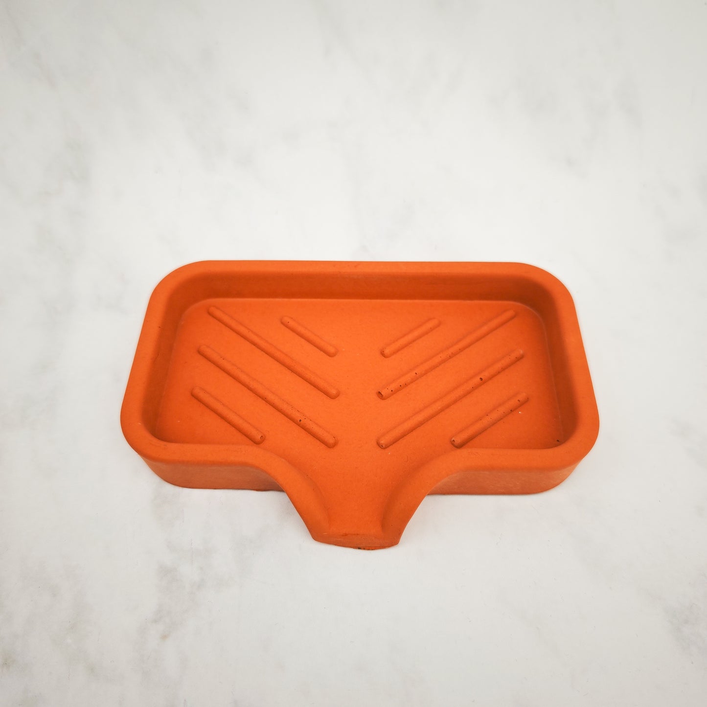 Pumpkin Orange Soap Dish With Lip