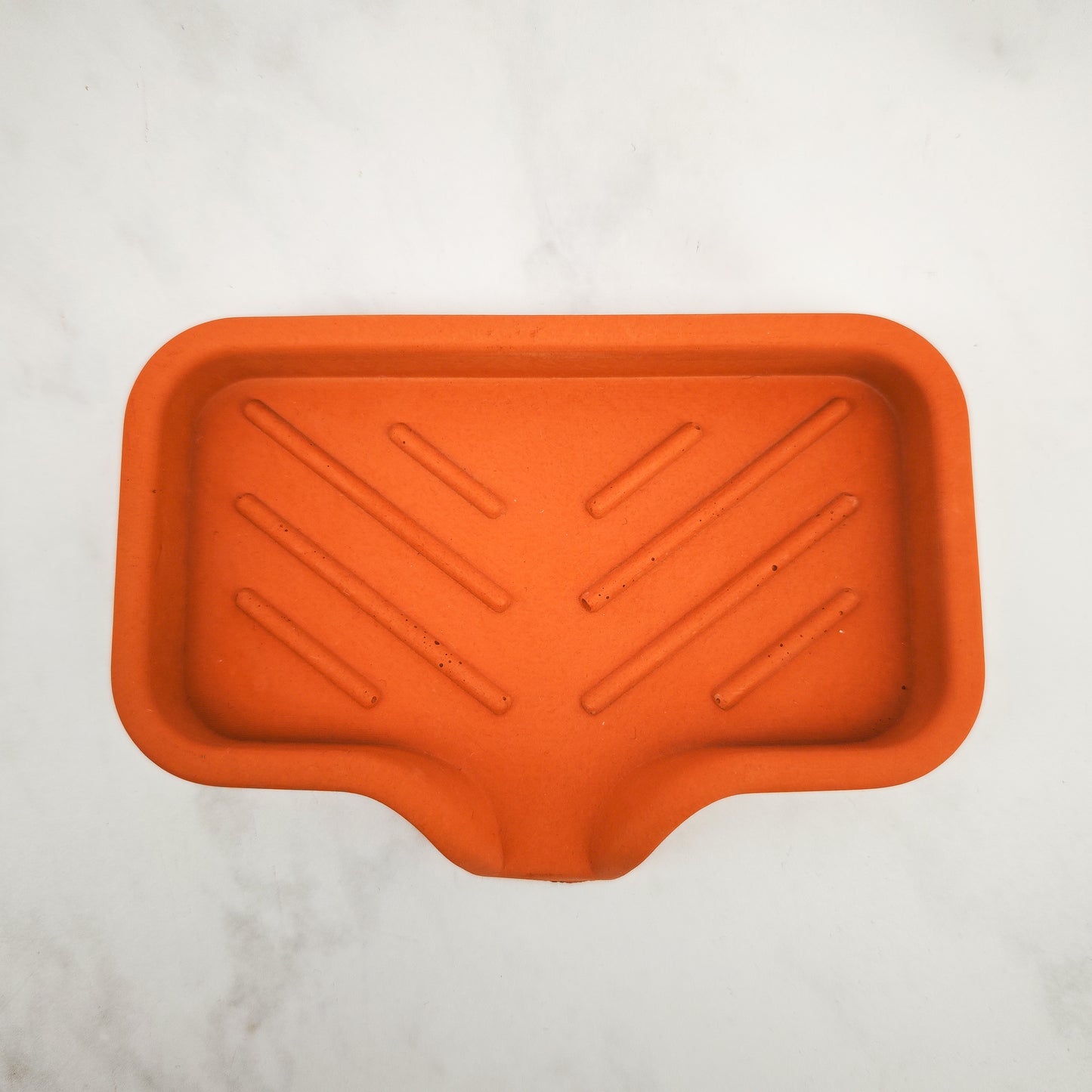 Pumpkin Orange Soap Dish With Lip