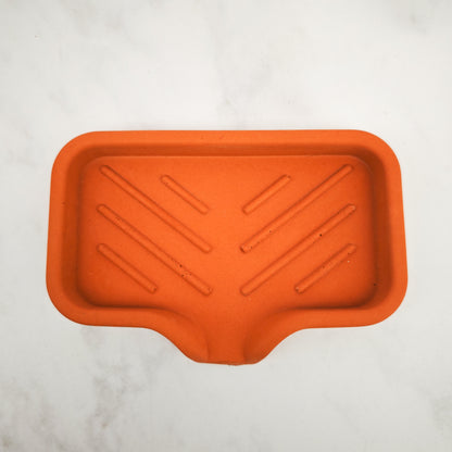 Pumpkin Orange Soap Dish With Lip