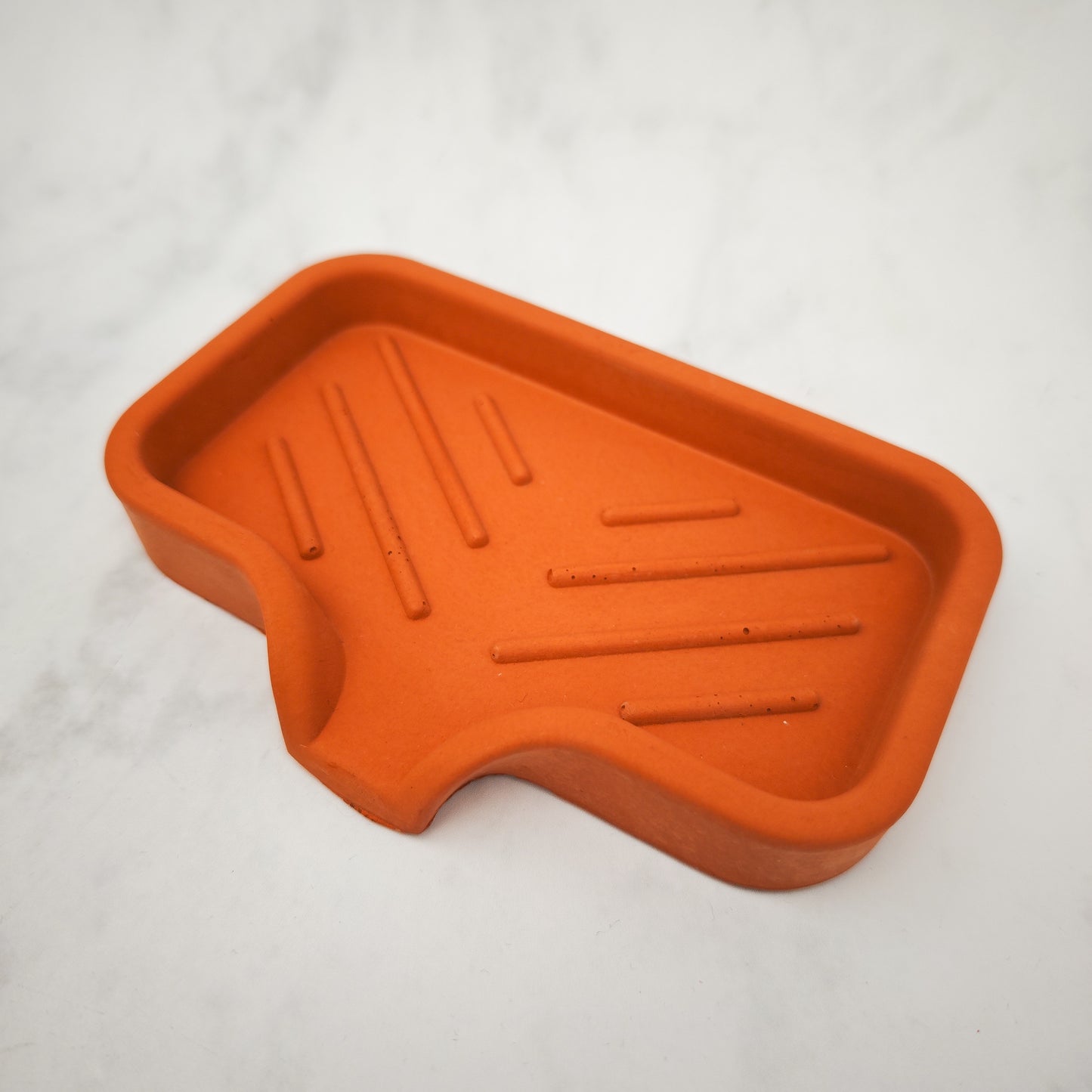 Pumpkin Orange Soap Dish With Lip