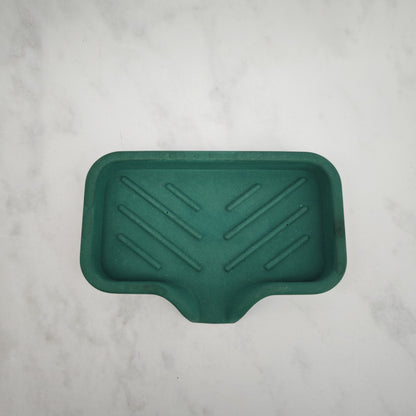 Emerald Green Soap Dish With Lip