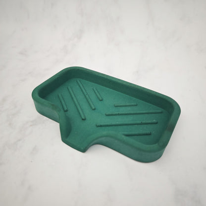 Emerald Green Soap Dish With Lip