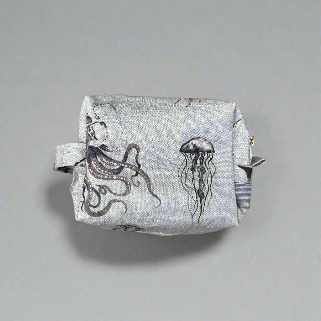 Small Blue Ocean Cosmetic Pouch