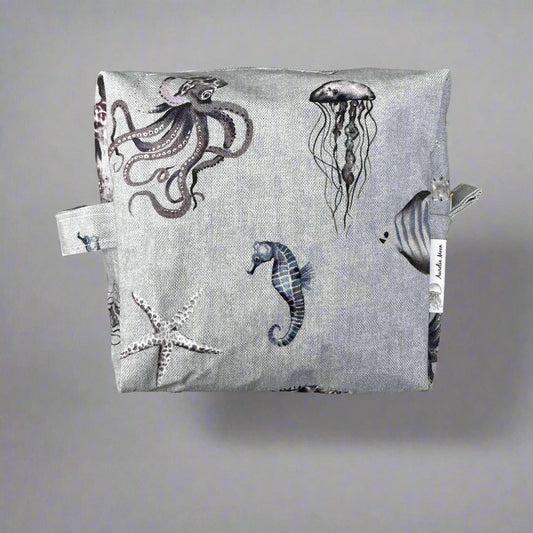 Large Blue Ocean Cosmetic Pouch